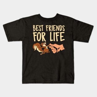 Best Friends For Life Squirrel Fist Bump Animal Lover Kids T-Shirt